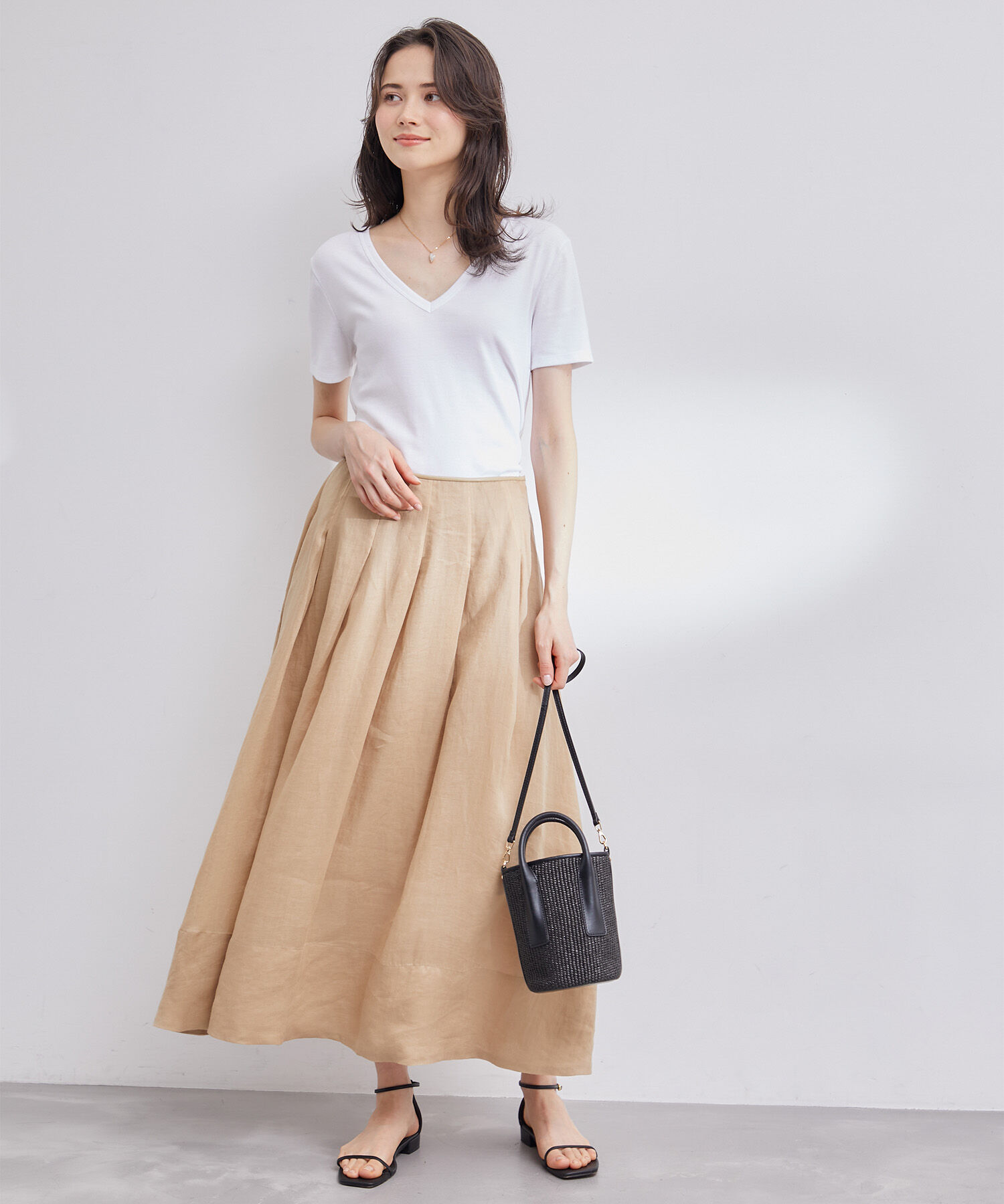 ROPE「【PETIT BATEAU（プチバトー）&times;ROPE'】VネックTEE」|Tシャツ・カットソー|