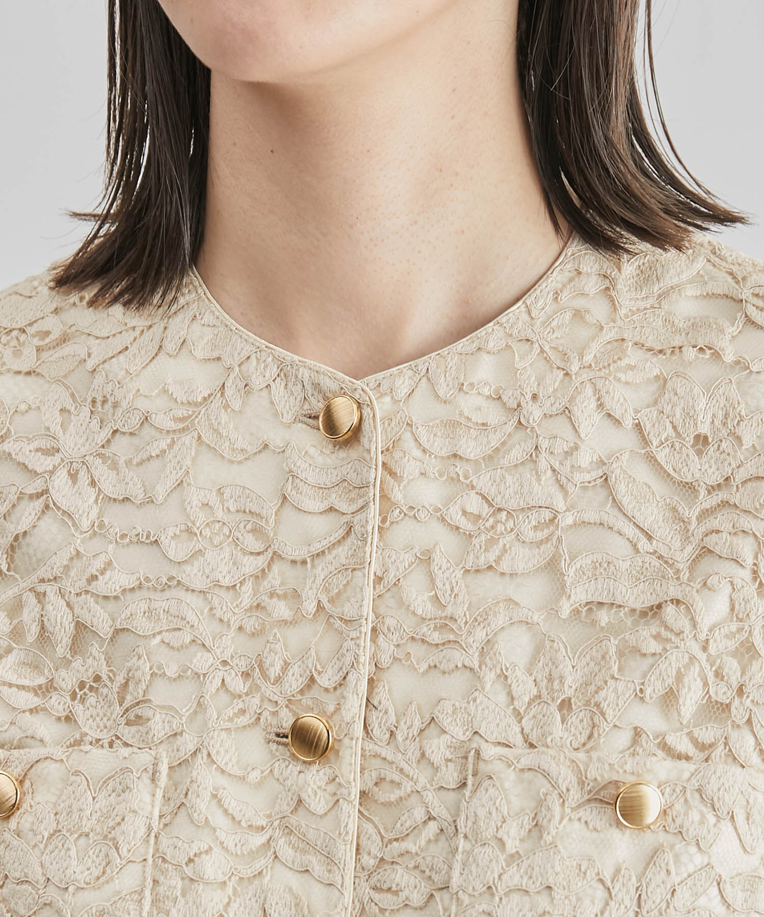 ROPE「リバーレースベスト/セットアップ対応」|ベスト・ジレ|