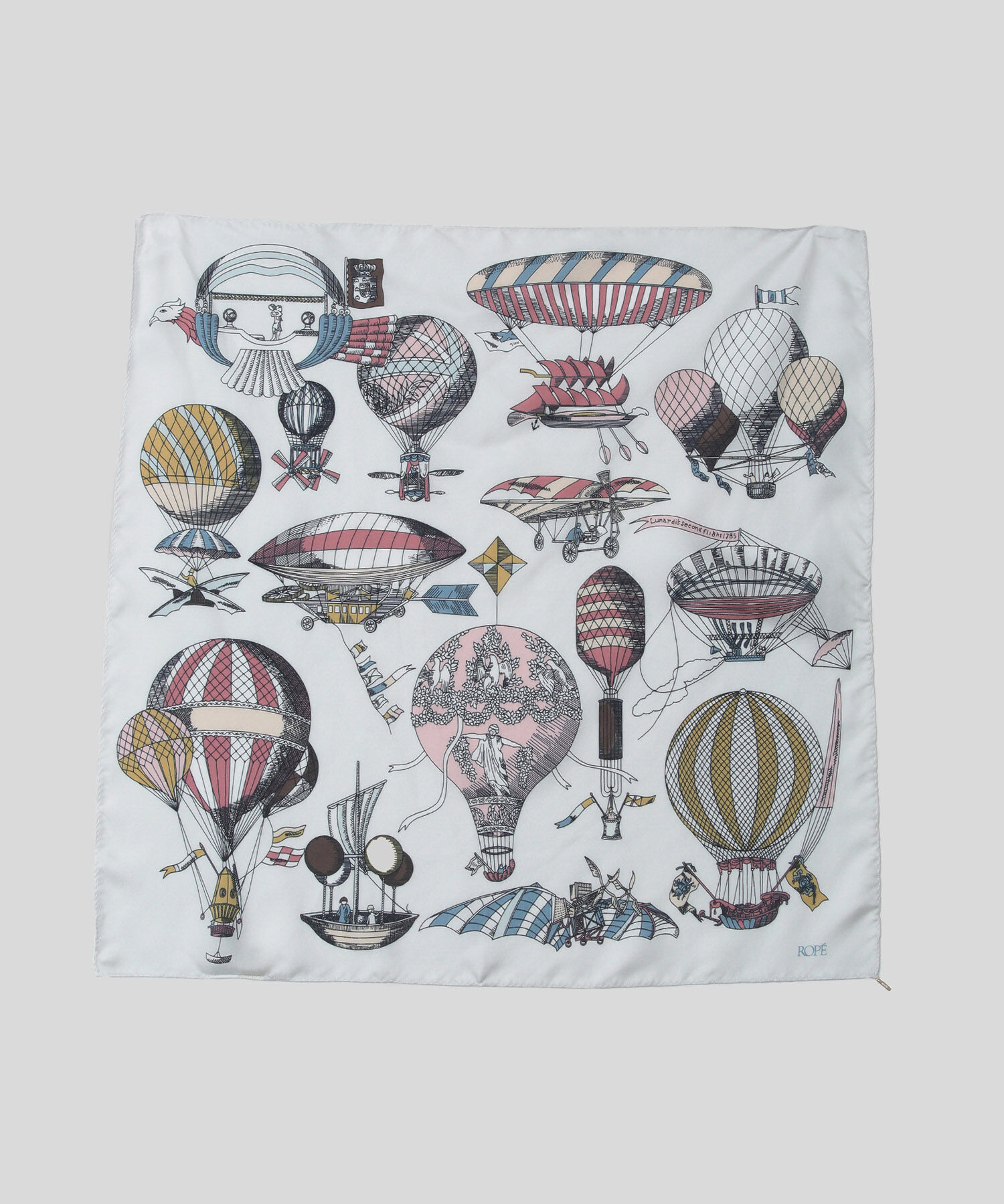 ROP&Eacute;「ROPE'アーカイブパターンシルクスカーフ/Sサイズ」|バンダナ・スカーフ|オフホワイト(15)