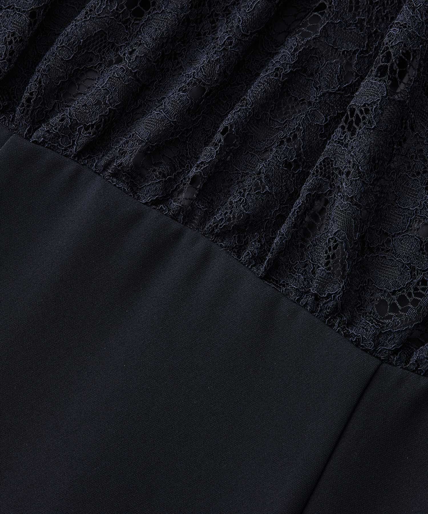 ROPE「【セレモニー対応】レース切り替え トリアセテートワンピース」|ワンピース|