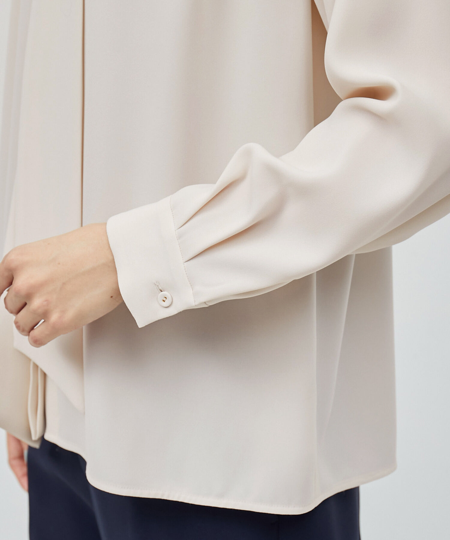 ROPE「ジョーゼットストレッチ ボウタイブラウス【セレモニー対応】【洗える】」|シャツ・ブラウス|