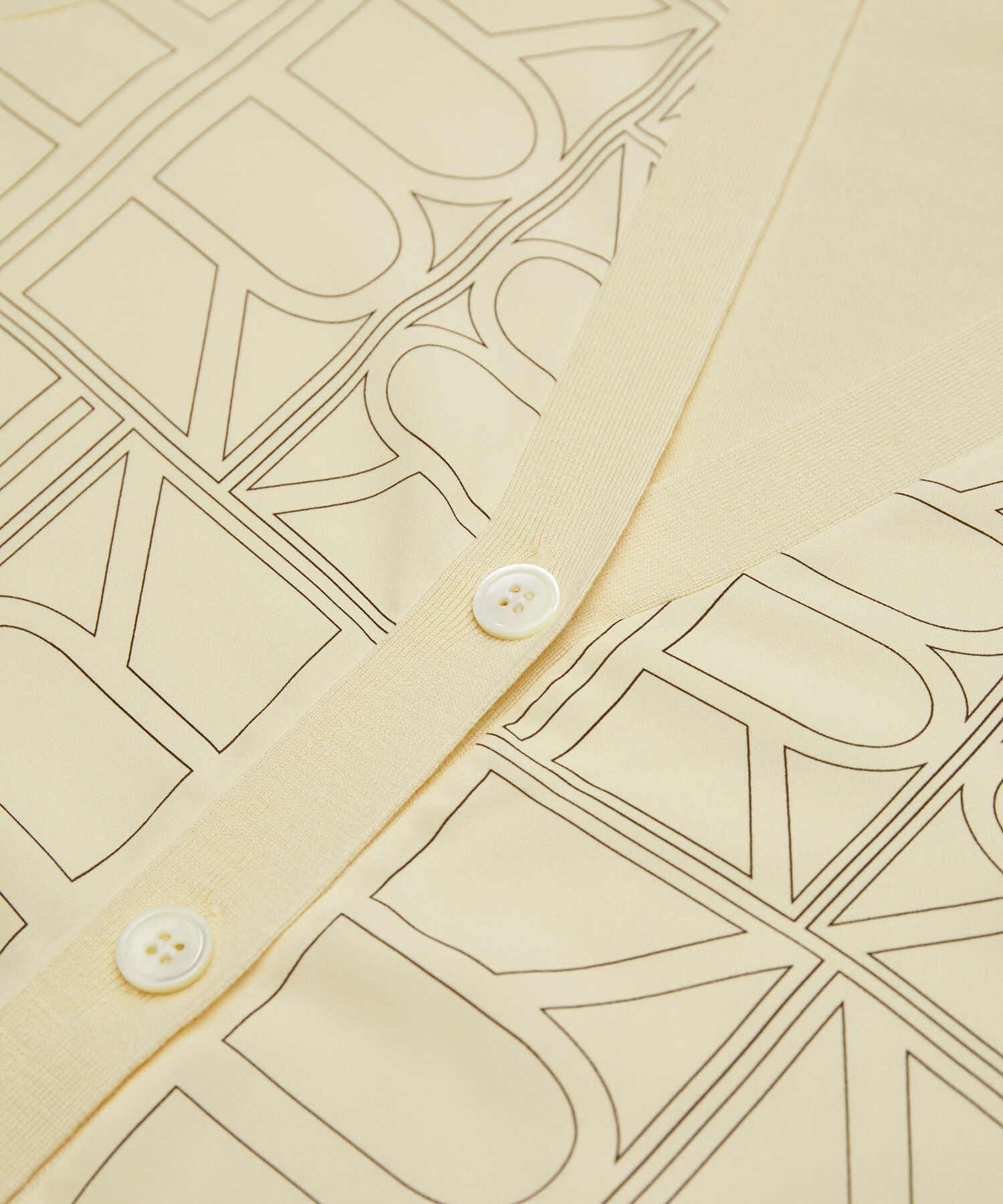 ROPE「【雑誌掲載】モノグラムプリントドッキングカーディガン【セットアップ対応】」|カーディガン|