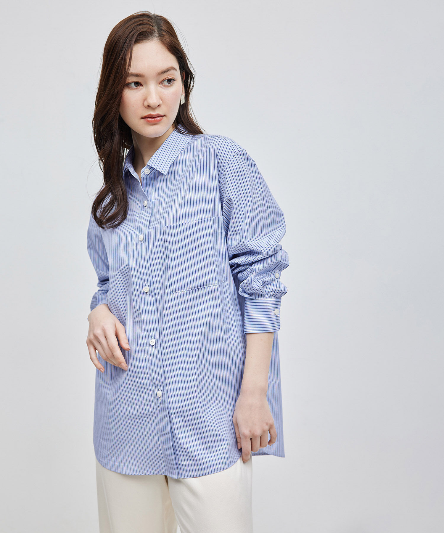 ROPE「【THOMAS MASON（トーマスメイソン）】レギュラーカラーシャツ【雑誌掲載】」|シャツ・ブラウス|