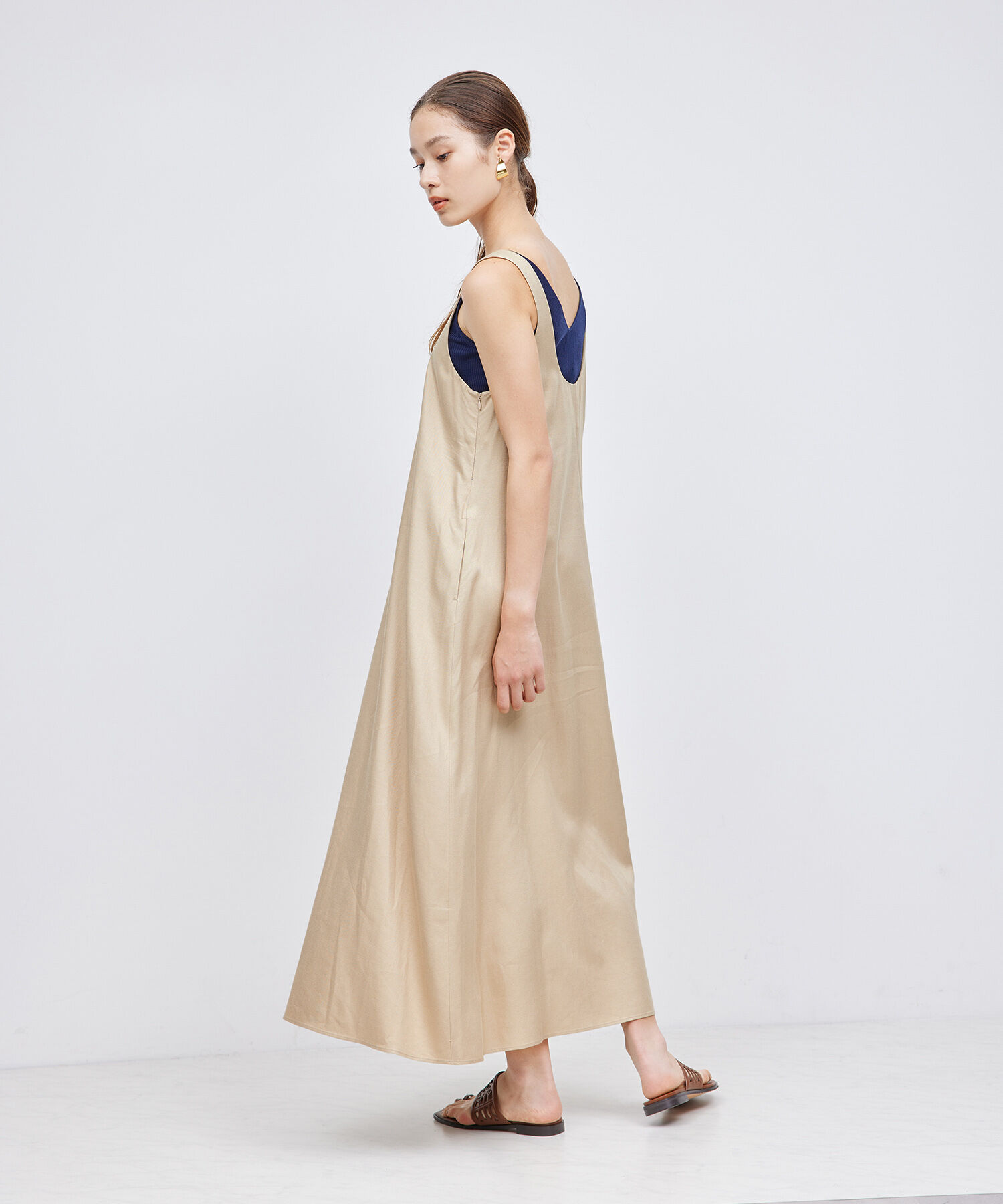 ROPE「レーヨンリネンフレアワンピース」|ワンピース|