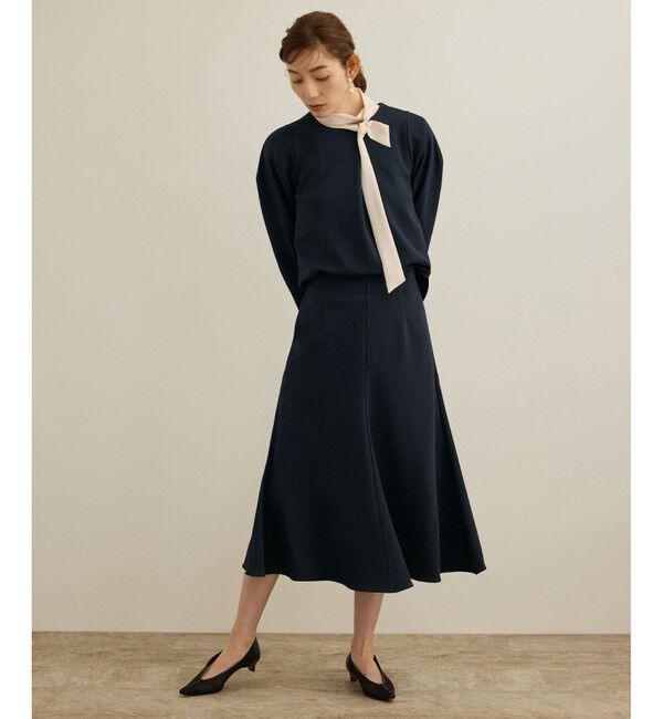 ROPE「【洗える】ジャガードニットスカート（梨地スカート）/セットアップ対応」|スカート|