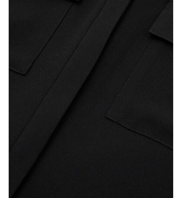 ROPE「【洗える・カセット服】バックサテンフラップブラウス/お仕事・通勤・セットアップ対応【ドラマ着用】」|シャツ・ブラウス|