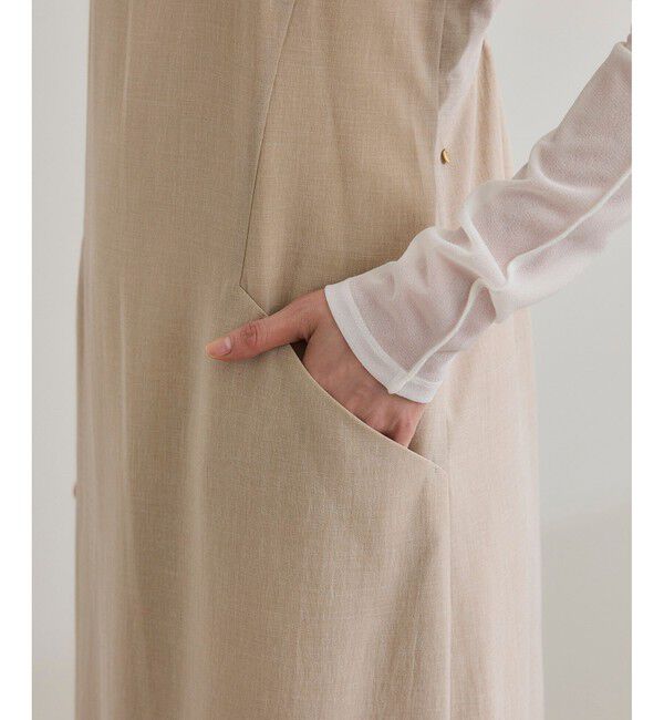 ROPE「【WEB・一部店舗限定】リネンライクキャミソールワンピース/洗える」|ワンピース|