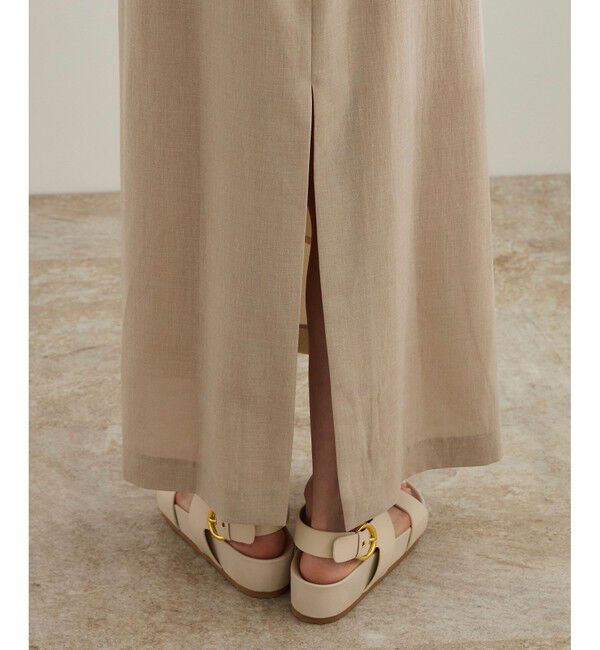 ROPE「【WEB・一部店舗限定】リネンライクキャミソールワンピース/洗える」|ワンピース|