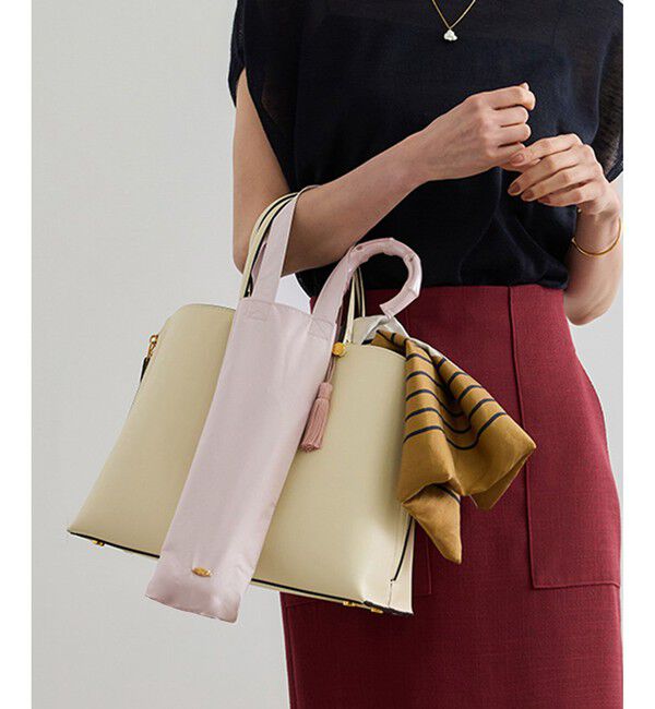 ROPE「【晴雨兼用・高機能】２段式開閉 折りたたみバンブーパラソル【UVカット/遮光・遮熱・防水効果】」|傘|