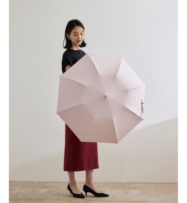 ROPE「【晴雨兼用・高機能】２段式開閉 折りたたみバンブーパラソル【UVカット/遮光・遮熱・防水効果】」|傘|