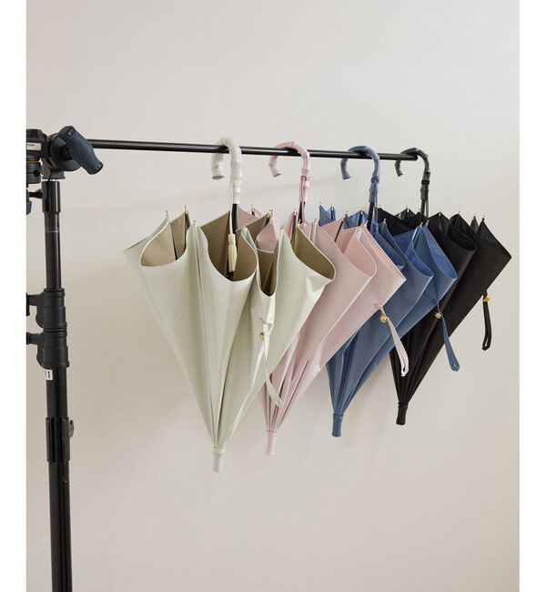 ROPE「【晴雨兼用・高機能】スライド式 ショートバンブーパラソル【UVカット/遮光・遮熱・防水効果】」|傘|