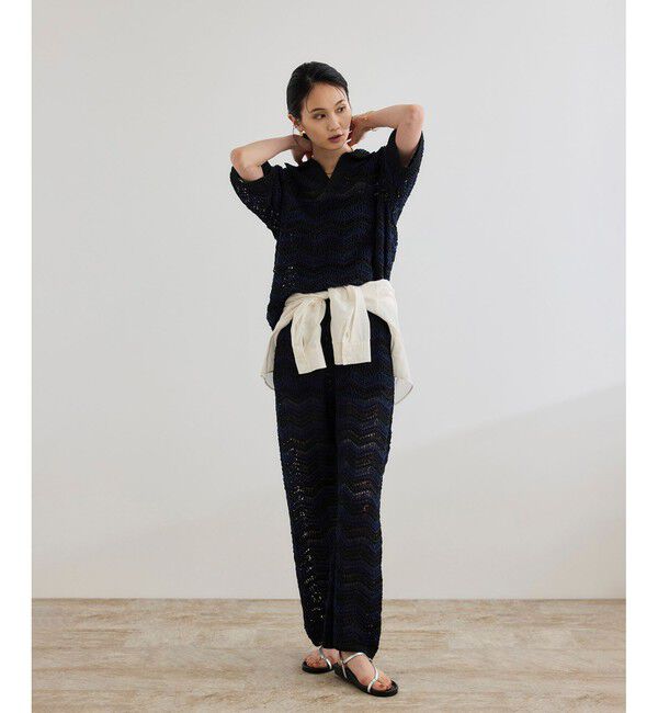 ROPE「【COOHEM（コーヘン）】ZIGZAG SUKASHI KNIT PULLOVER【WEB・一部店舗限定】【一部別注カラー】/洗える」|ポロシャツ|