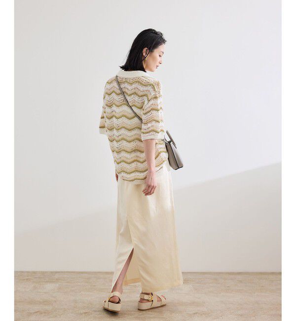 ROPE「【COOHEM（コーヘン）】ZIGZAG SUKASHI KNIT PULLOVER【WEB・一部店舗限定】【一部別注カラー】/洗える」|ポロシャツ|