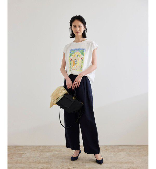 ROPE「【Kei Nagayama for ROPE'】プリント ノースリーブTEE【接触冷感・洗濯耐久あり】」|Tシャツ・カットソー|