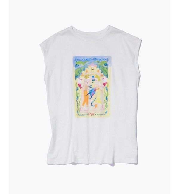 ROPE「【Kei Nagayama for ROPE'】プリント ノースリーブTEE【接触冷感・洗濯耐久あり】」|Tシャツ・カットソー|