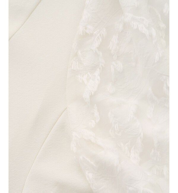 ROPE「ジャガードスリーブコンビブラウス/イージーケア」|シャツ・ブラウス|