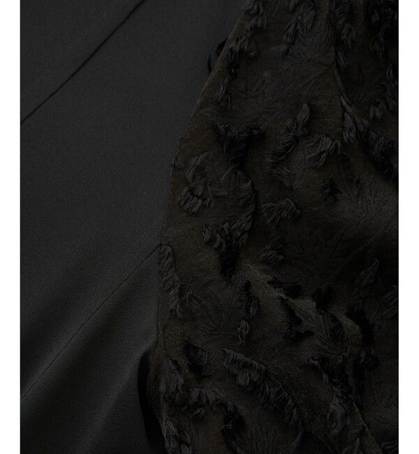 ROPE「ジャガードスリーブコンビブラウス/イージーケア」|シャツ・ブラウス|