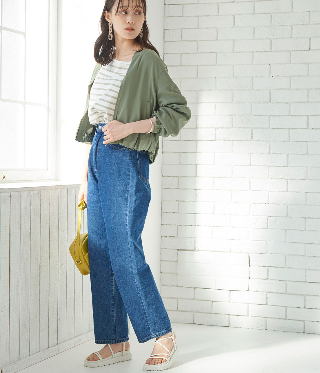 VIS「【UV CARE&COOL TOUCH】ノーカラージップブルゾン」|ブルゾン・スタジャン|