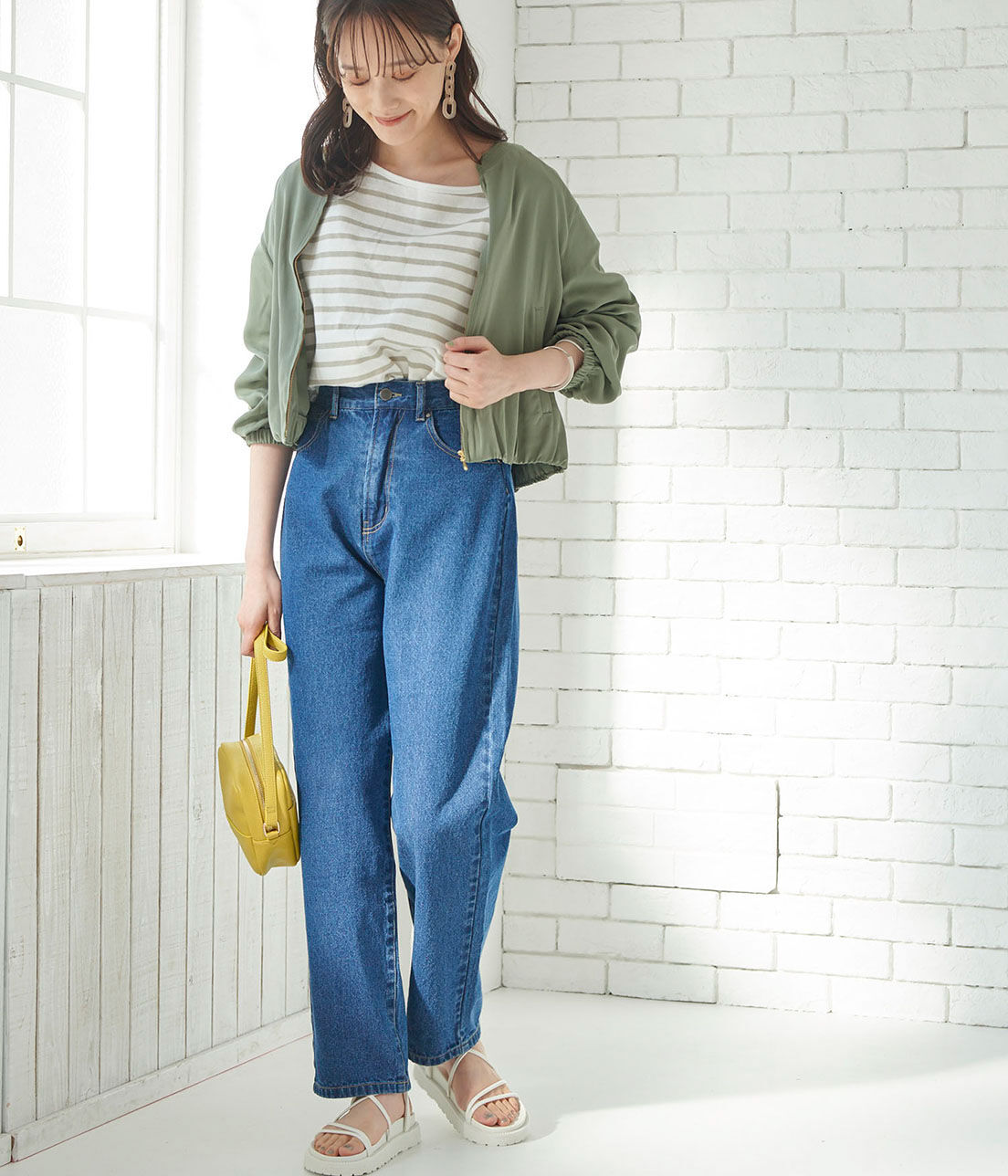 VIS「【UV CARE&COOL TOUCH】ノーカラージップブルゾン」|ブルゾン・スタジャン|