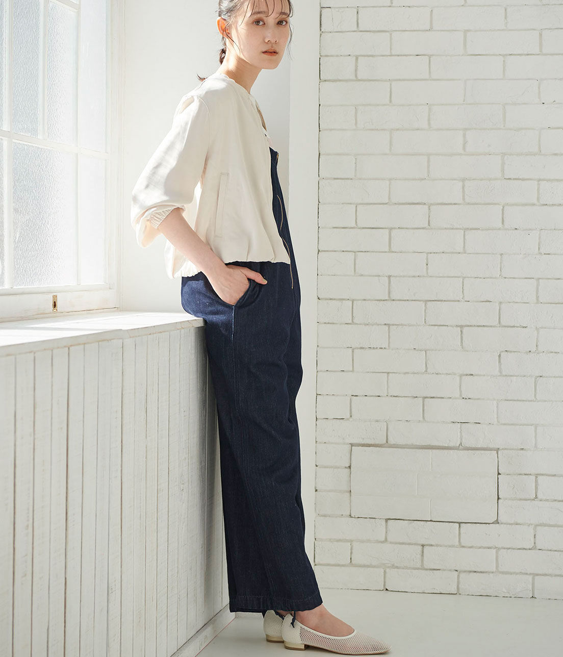 VIS「【UV CARE&COOL TOUCH】ノーカラージップブルゾン」|ブルゾン・スタジャン|