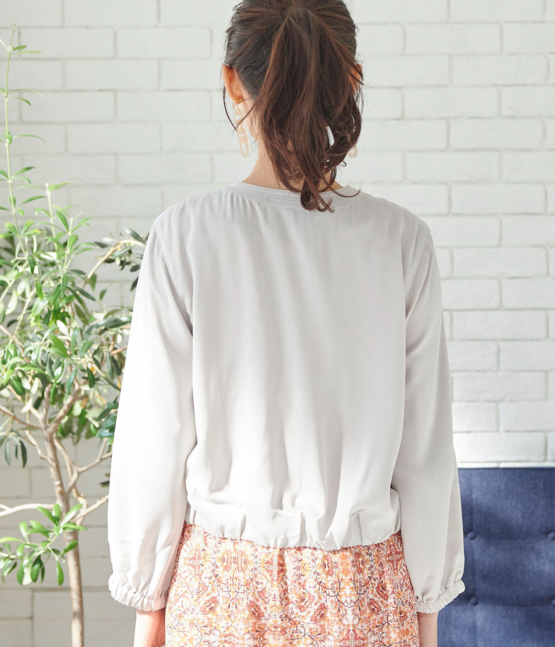 VIS「【UV CARE&COOL TOUCH】ノーカラージップブルゾン」|ブルゾン・スタジャン|