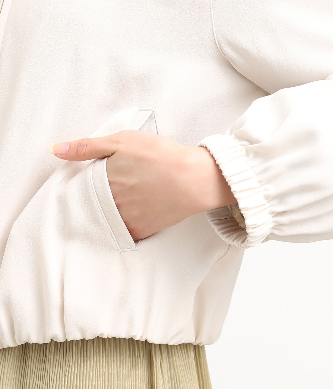 VIS「【UV CARE&COOL TOUCH】ノーカラージップブルゾン」|ブルゾン・スタジャン|