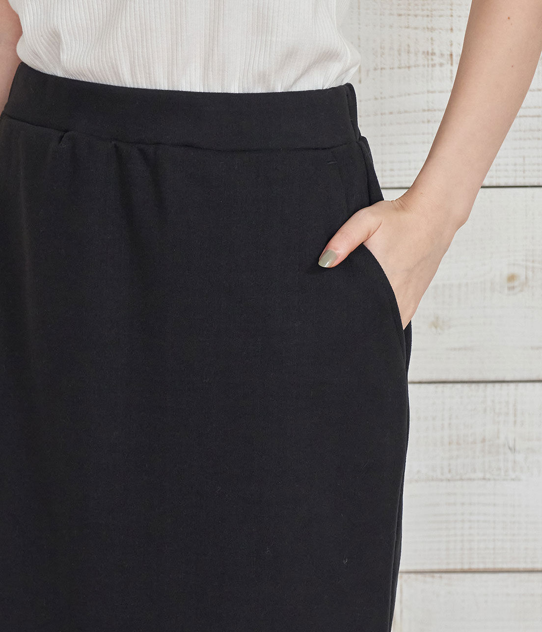 VIS「【WEB限定Lサイズ】【セットアップ対応】エコスエードポンチタイトスカート」|スカート|