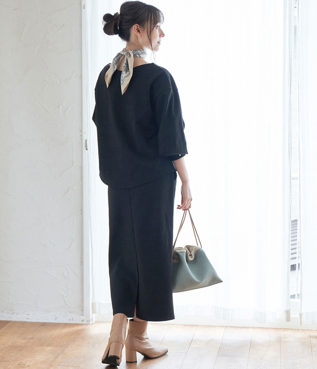 VIS「【WEB限定Lサイズ】【セットアップ対応】エコスエードポンチタイトスカート」|スカート|