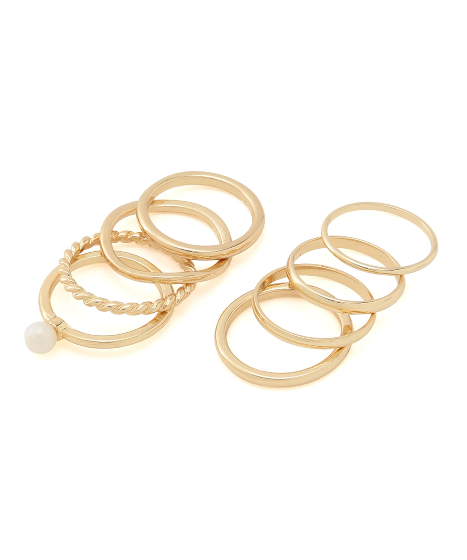 VIS「【SET】トレンドライクな手元に。シンプルメタルリングセット」|リング|