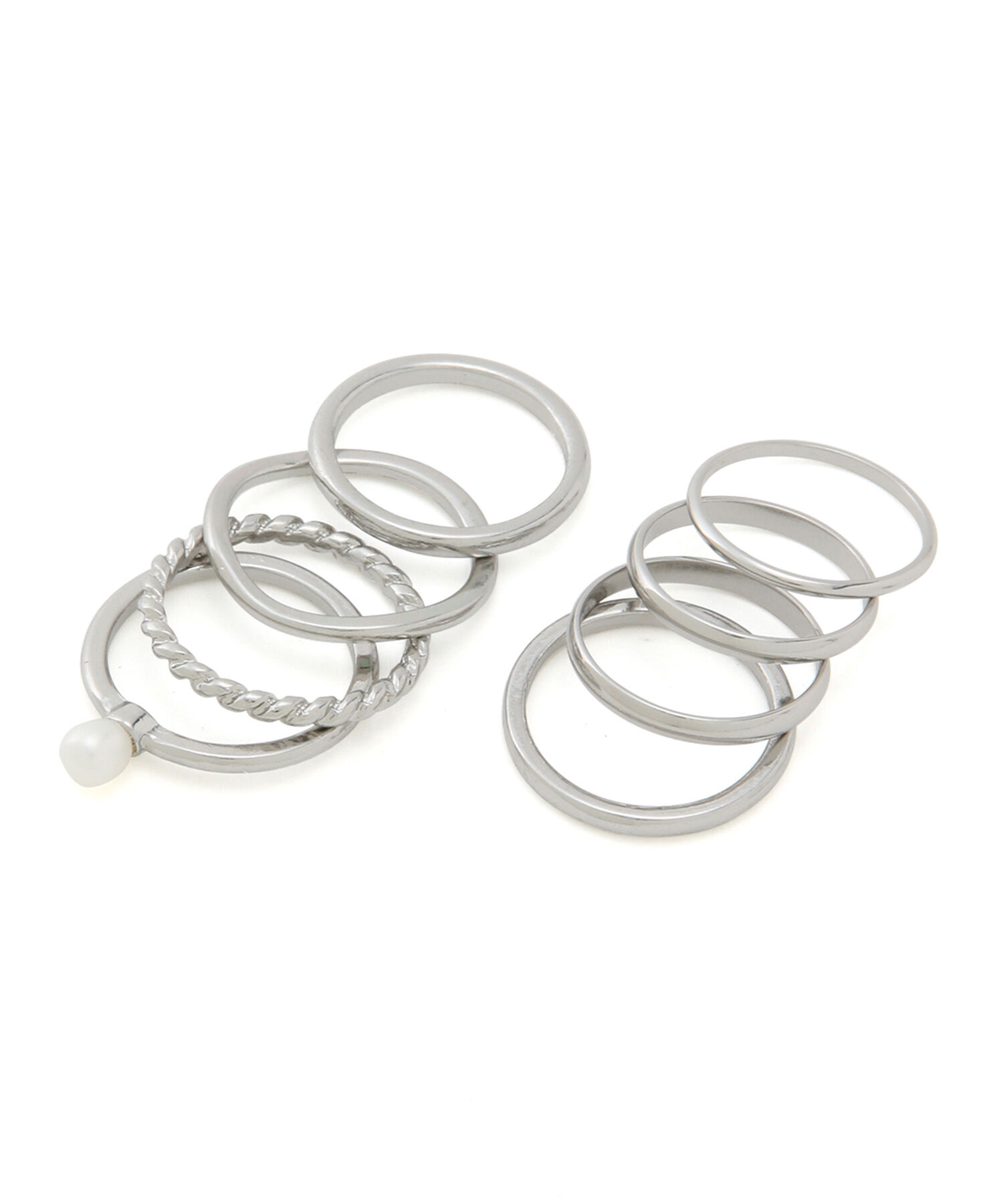 VIS「【SET】トレンドライクな手元に。シンプルメタルリングセット」|リング|