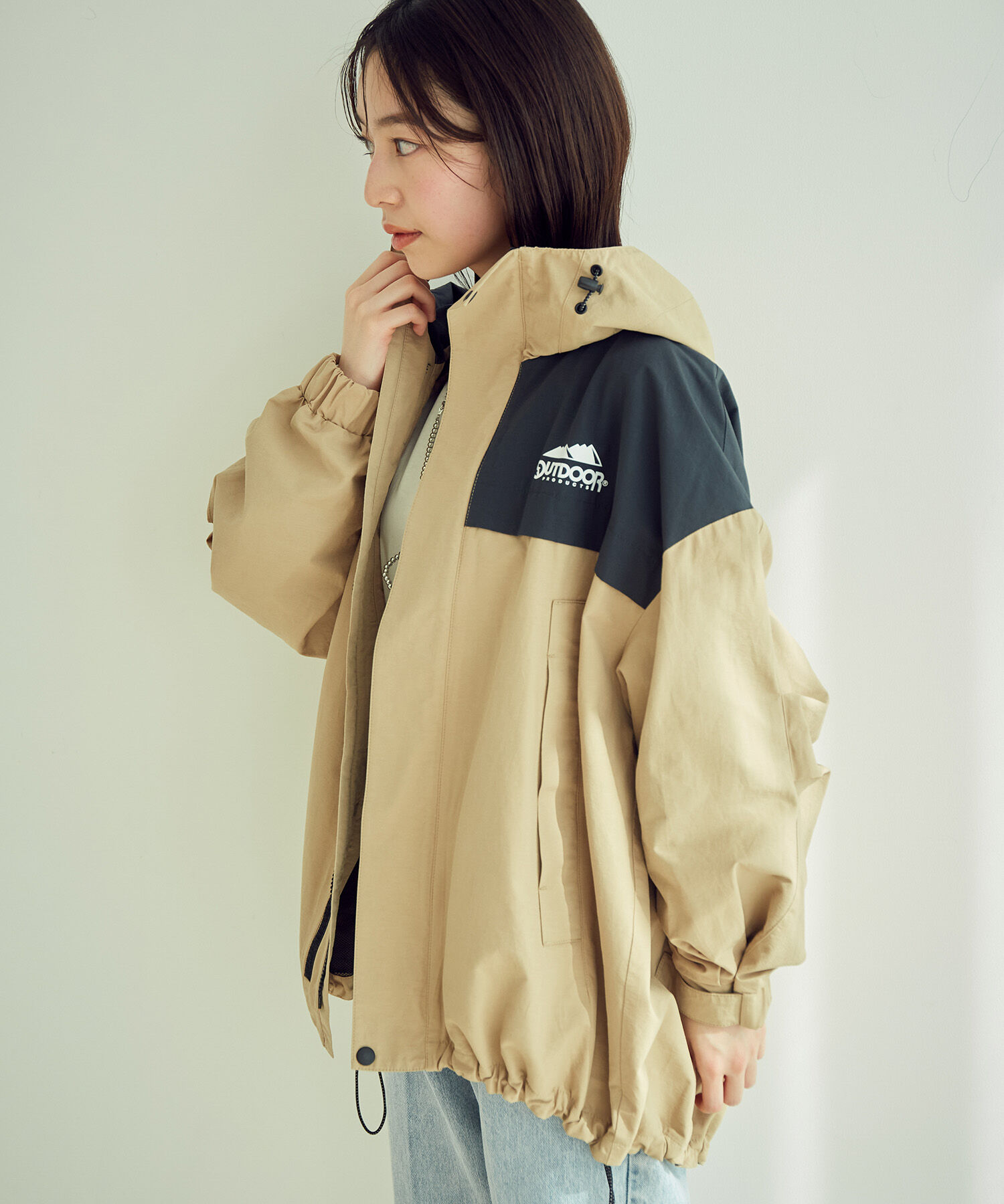 VIS「【OUTDOOR PRODUCTSコラボ】【洗濯可】オーバーサイズマウンテンパーカー」|アウトドア|