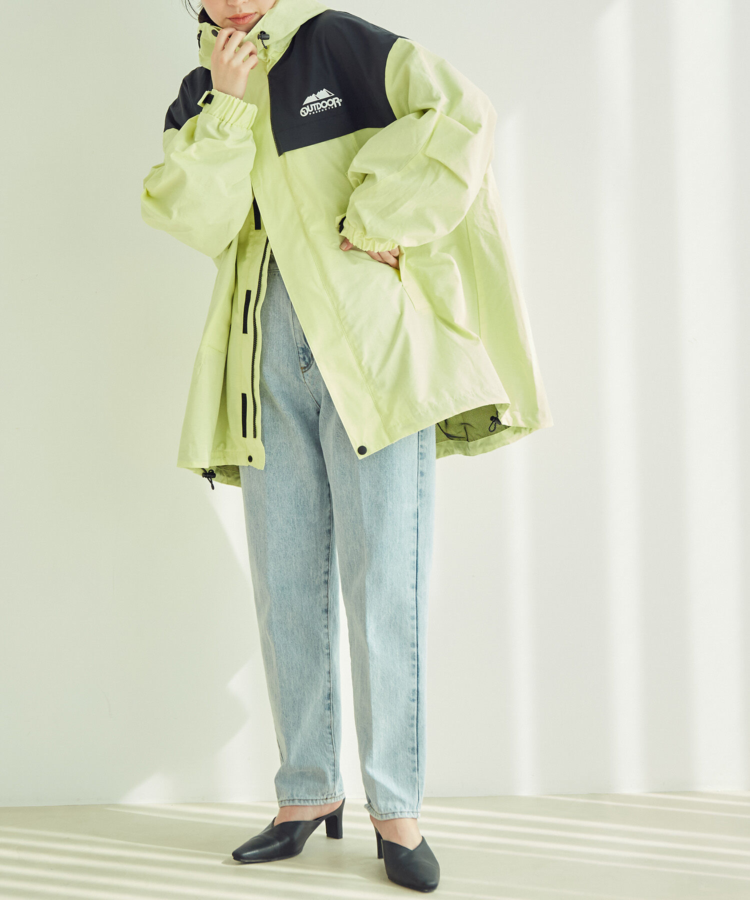 VIS「【OUTDOOR PRODUCTSコラボ】【洗濯可】オーバーサイズマウンテンパーカー」|アウトドア|