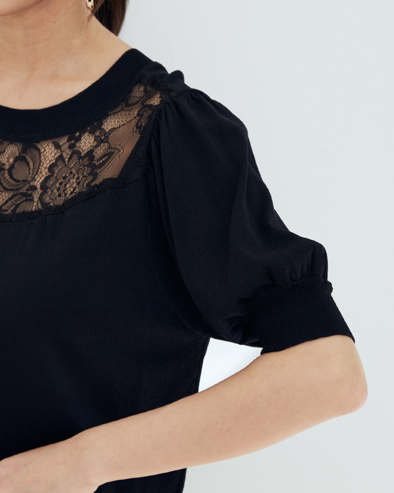 vis-a-vis「【WEB限定】前後2WAYレースコンビニット」|ニット・セーター|