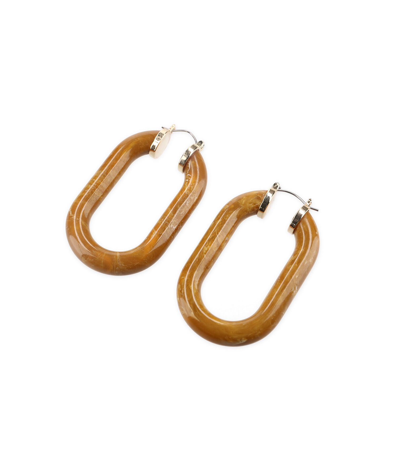 VIS「マーブルアクリルオーバルフープピアス」|ピアス|