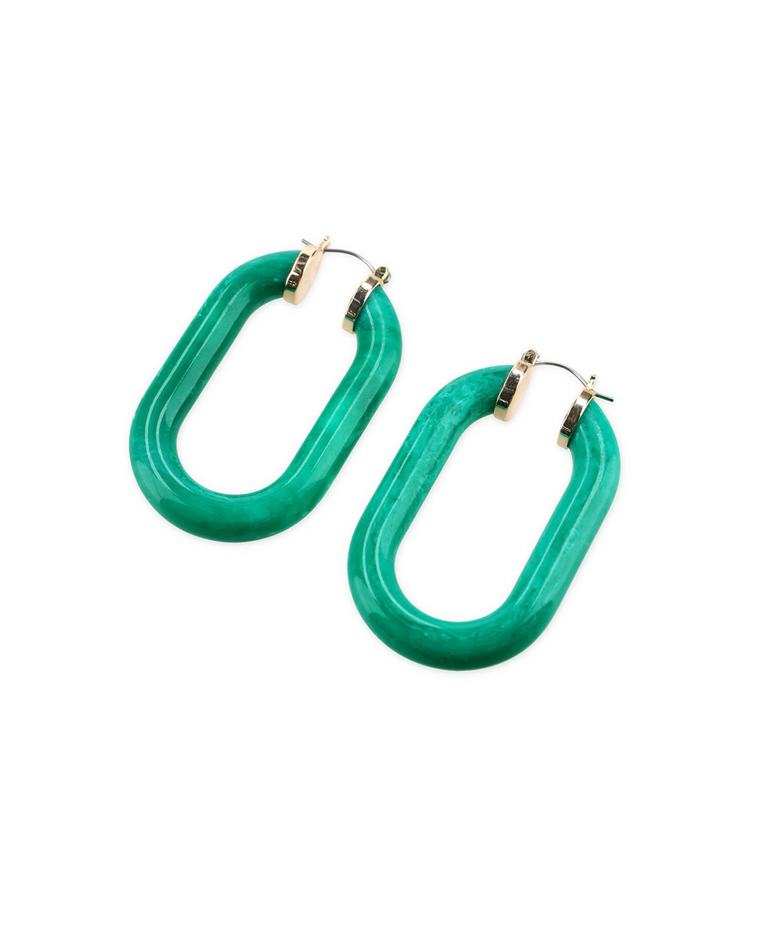 VIS「マーブルアクリルオーバルフープピアス」|ピアス|