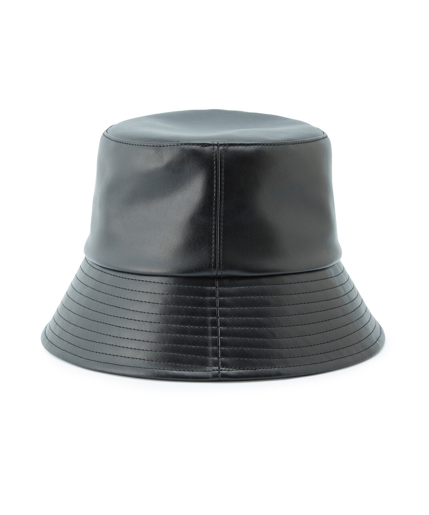 VIS「リボン付きフェイクレザーバケットハット」|ハット|
