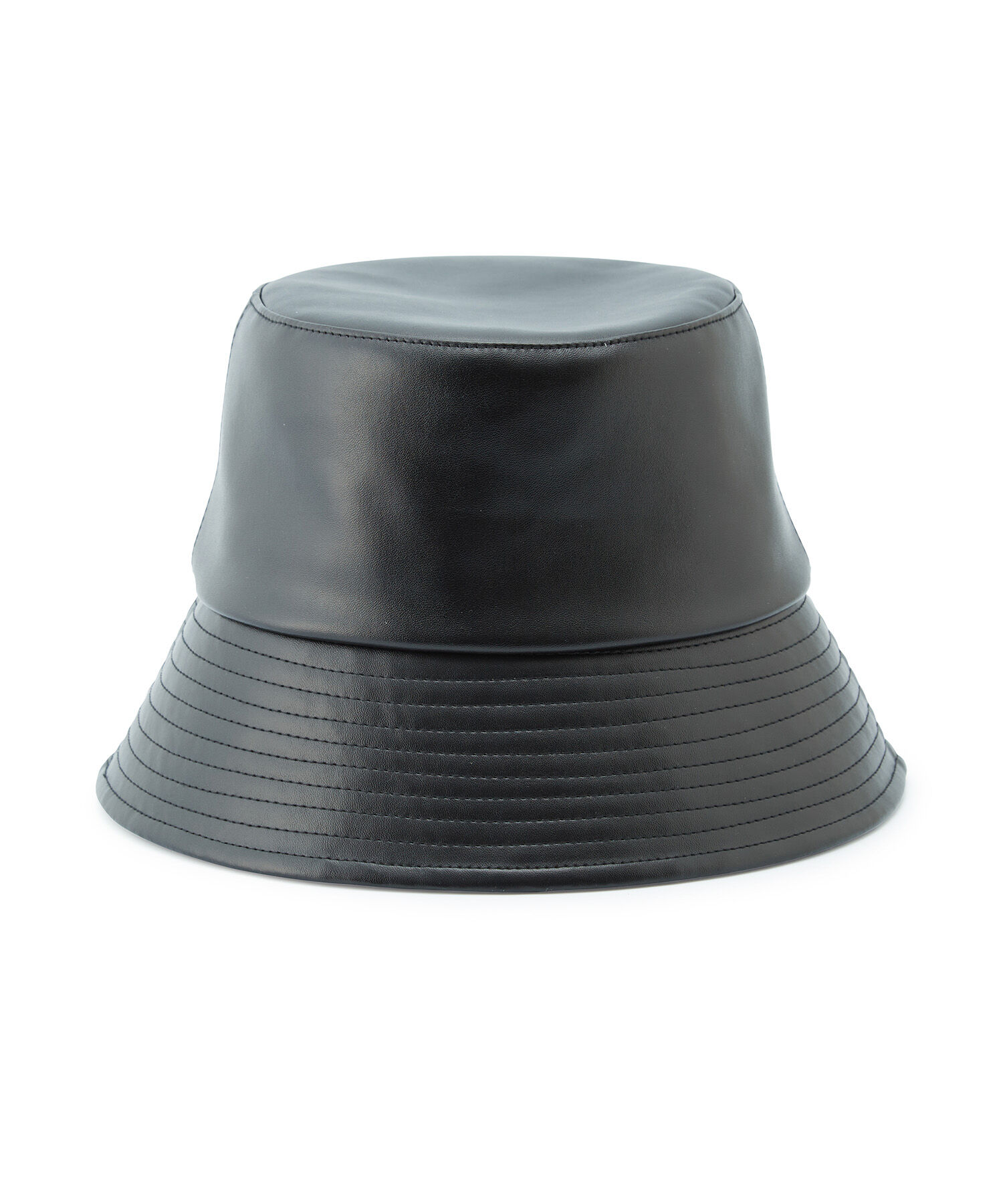 VIS「リボン付きフェイクレザーバケットハット」|ハット|