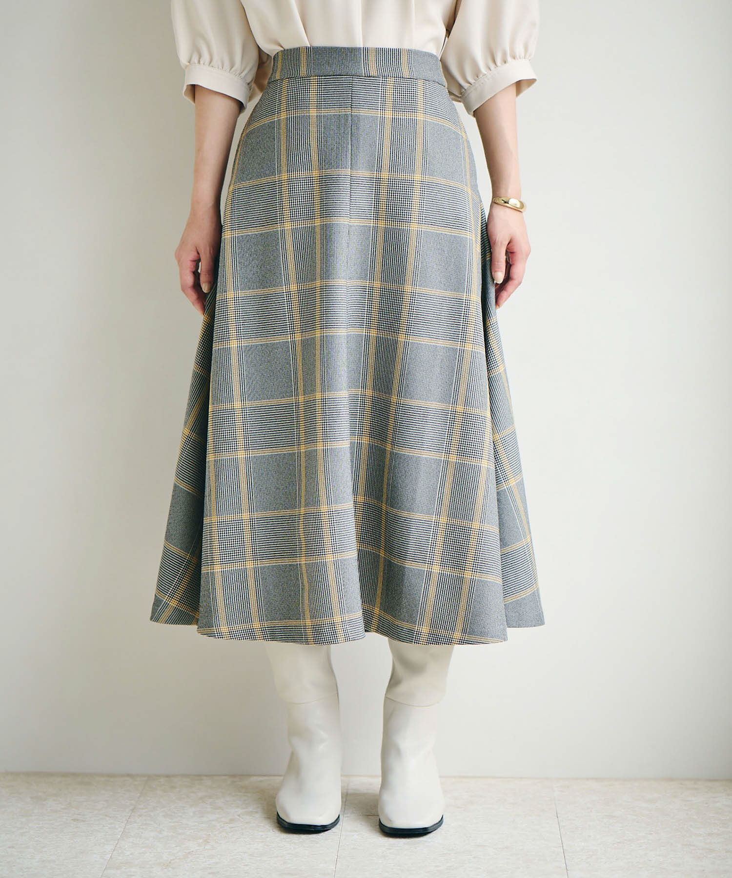 VIS「【Washable・EASY CARE】エコウールタッチフレアスカート【sustainable】」|スカート|