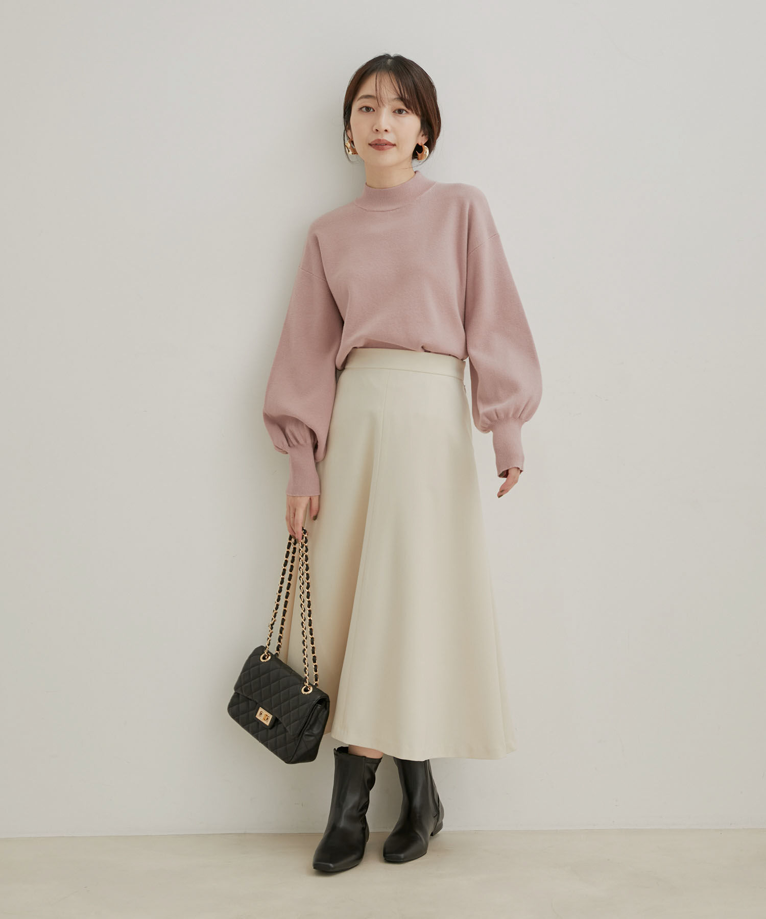 VIS「【Washable・EASY CARE】エコウールタッチフレアスカート【sustainable】」|スカート|