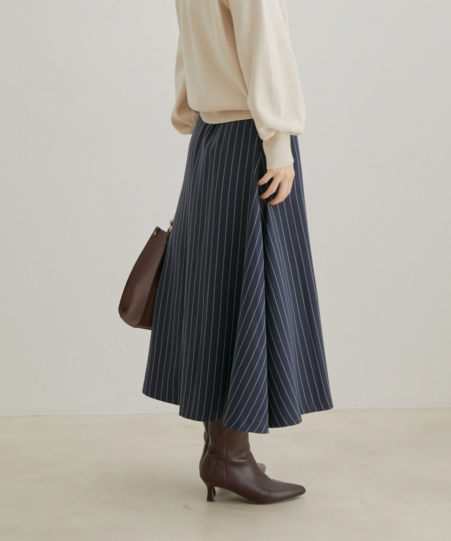 VIS「【Washable・EASY CARE】エコウールタッチフレアスカート【sustainable】」|スカート|