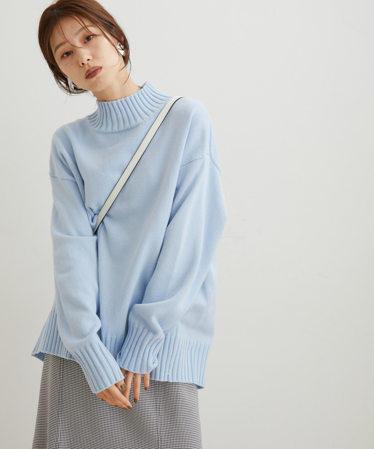 VIS「【洗える】ボーダー＆無地バックスリットニット【sustainable】」|ニット・セーター|