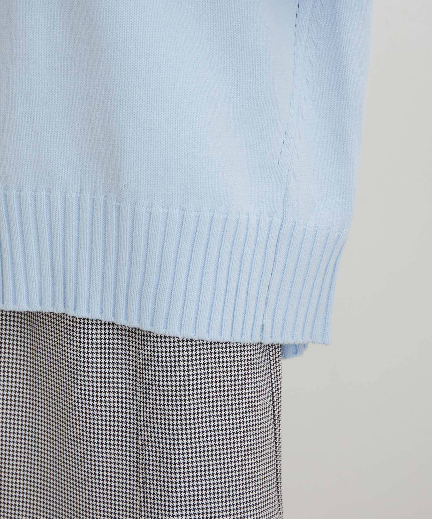 VIS「【洗える】ボーダー＆無地バックスリットニット【sustainable】」|ニット・セーター|