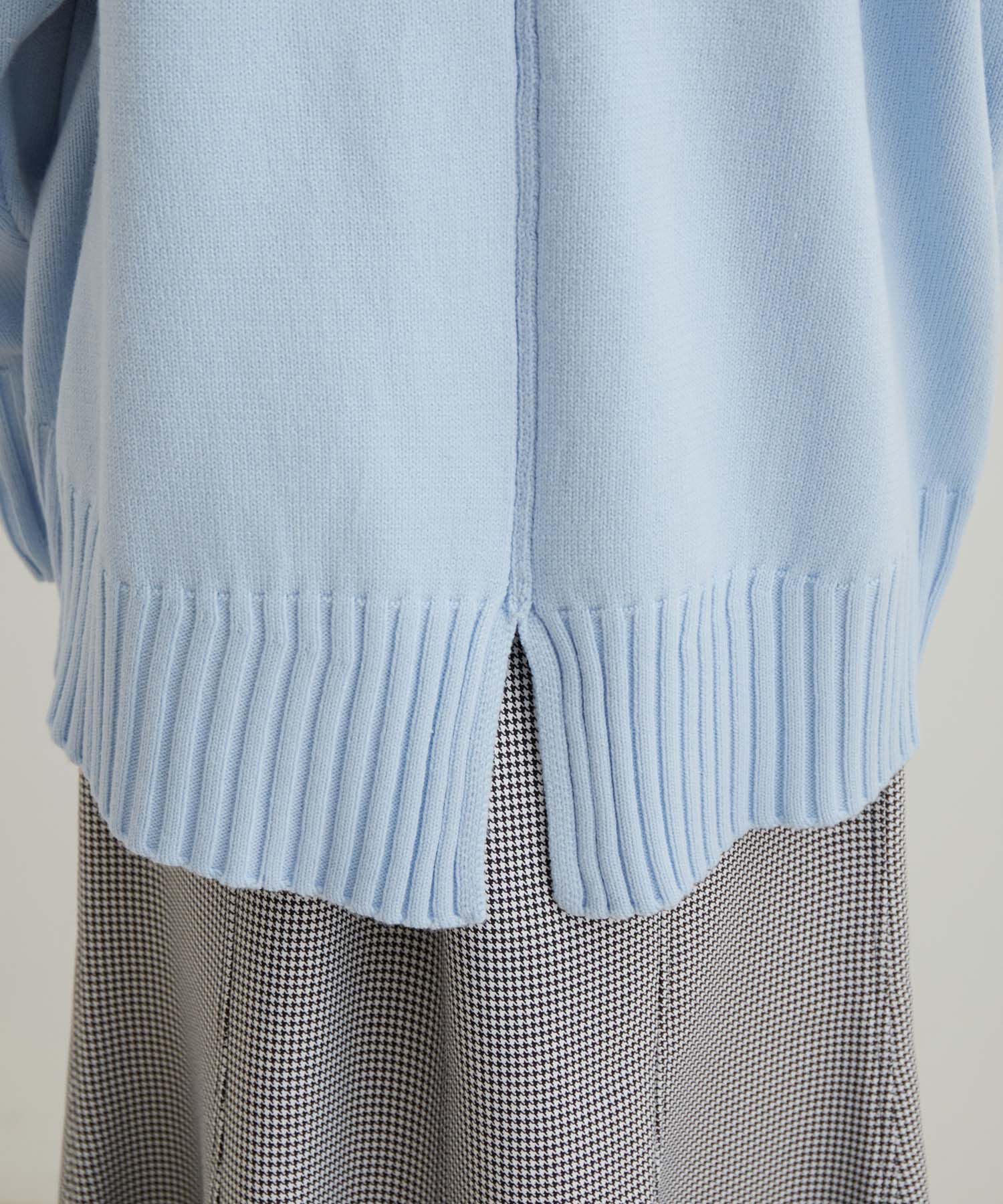 VIS「【洗える】ボーダー＆無地バックスリットニット【sustainable】」|ニット・セーター|