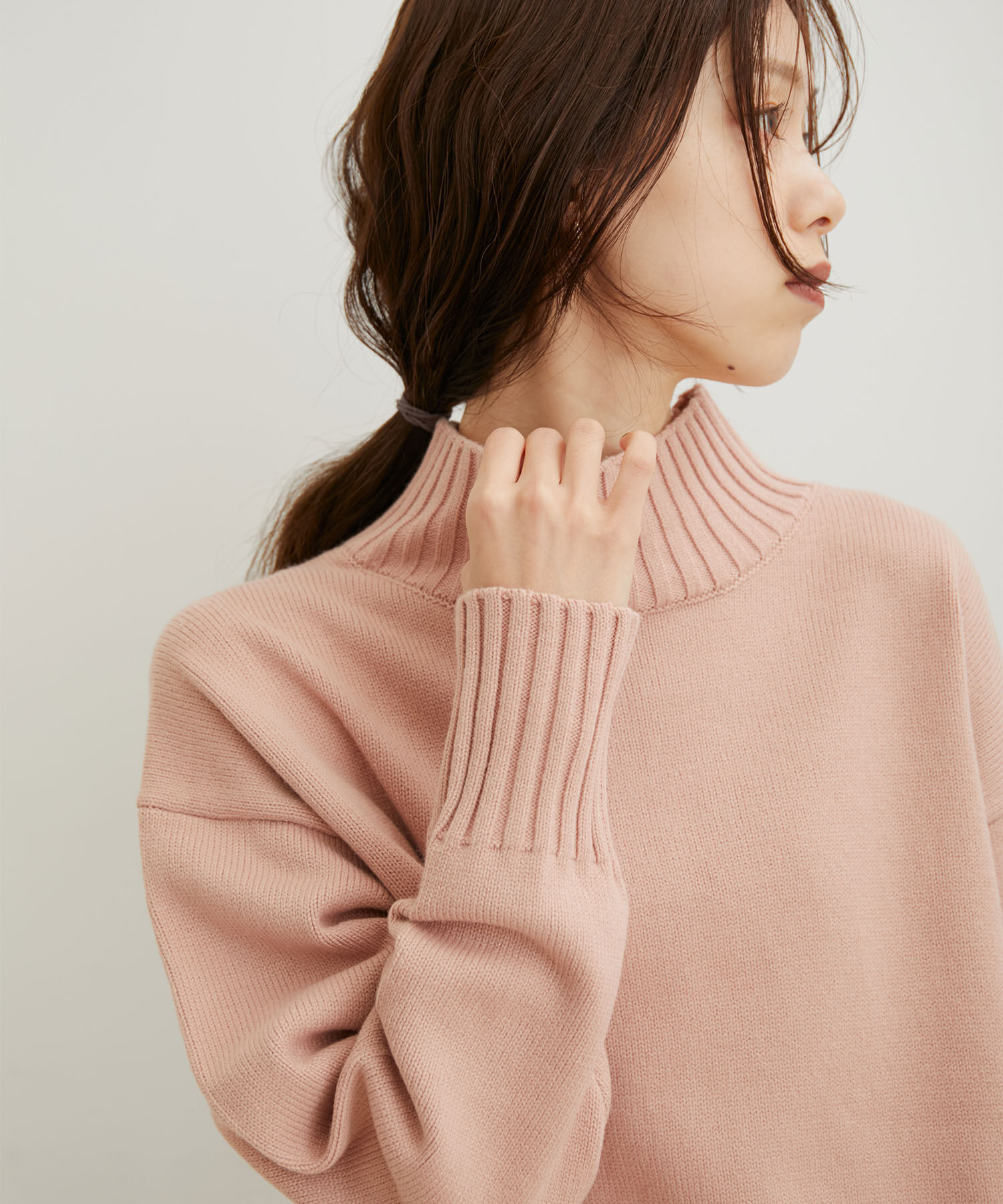 VIS「【洗える】ボーダー＆無地バックスリットニット【sustainable】」|ニット・セーター|