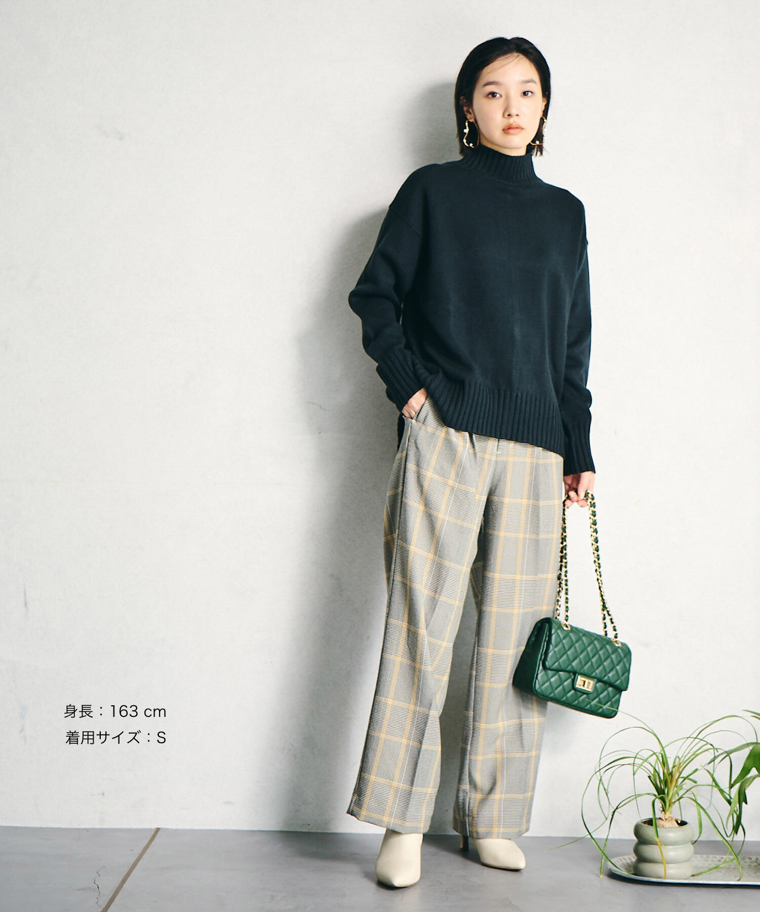 VIS「【洗える】ボーダー＆無地バックスリットニット【sustainable】」|ニット・セーター|