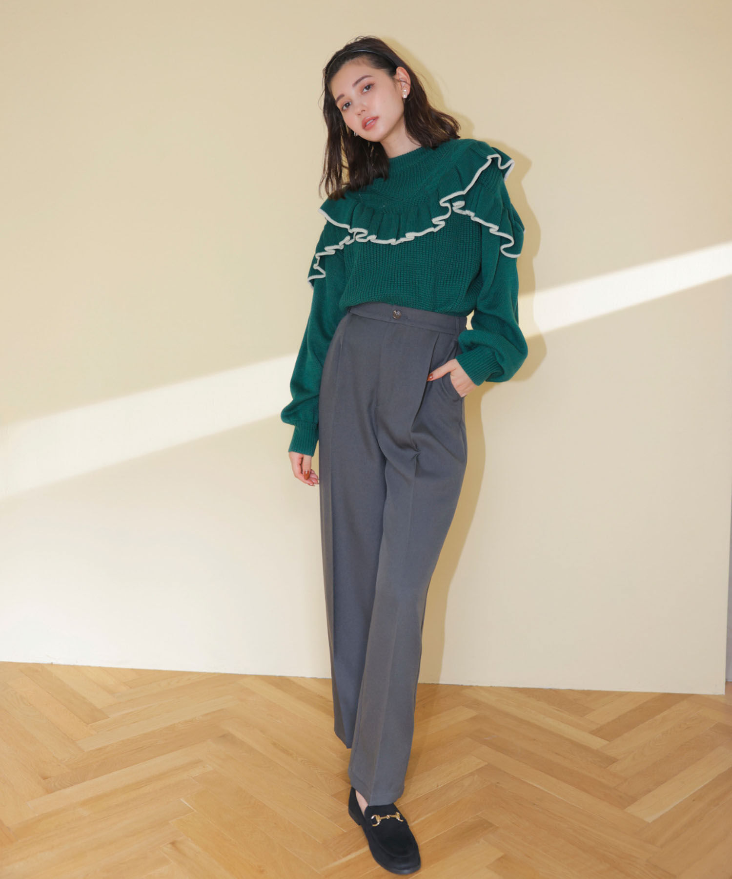 vis-a-vis「【WEB限定】【洗える】フレアパンツ」|スラックス|