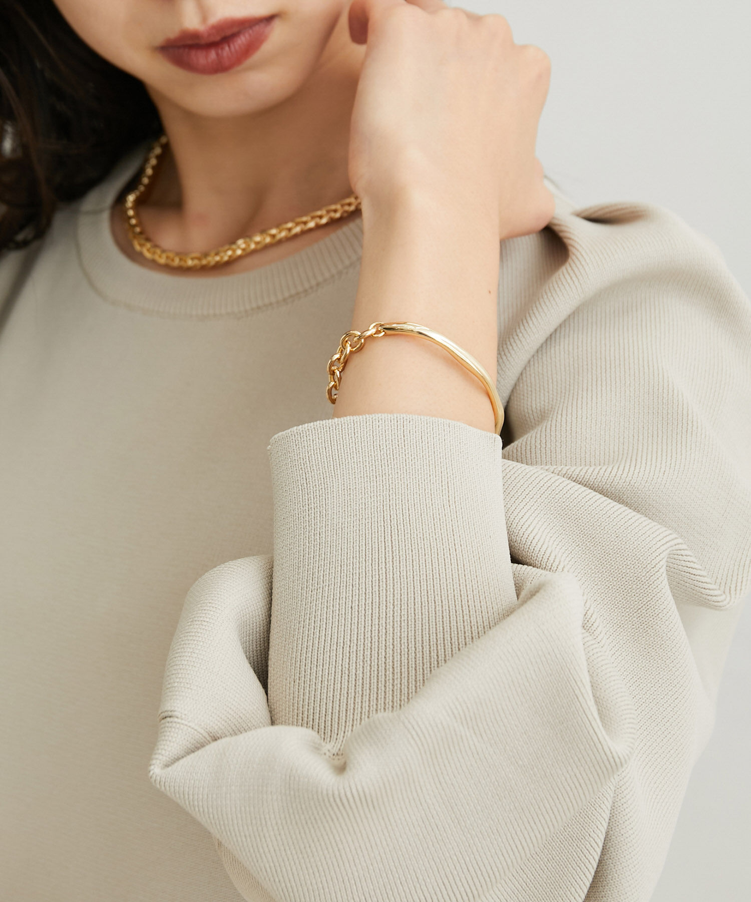 VIS「メタル&times;チェーンブレスレット」|ブレスレット・バングル|