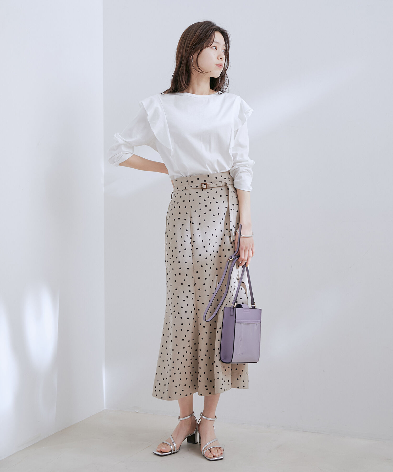 Juze「ナローアシメストラップヒールサンダル」|サンダル|