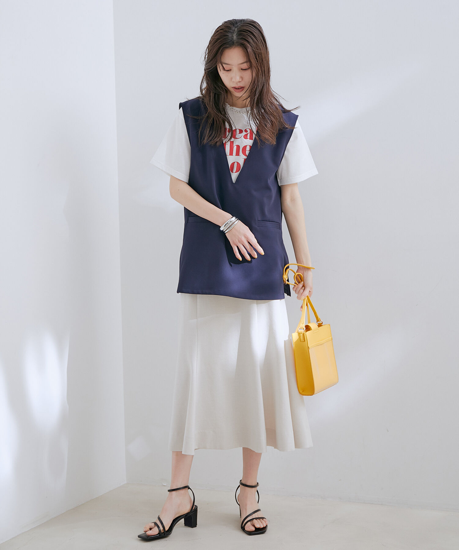 Juze「ナローアシメストラップヒールサンダル」|サンダル|