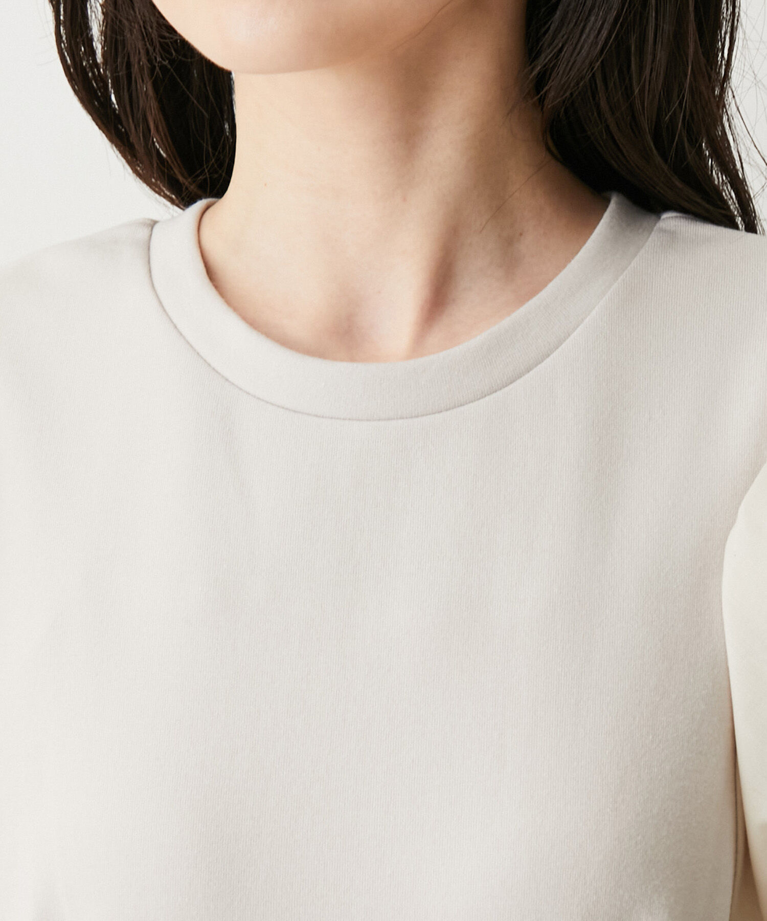 VIS「【選べる着丈】袖シャーリングドッキングワンピース【洗える】」|ワンピース|